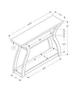 47" White Floor Shelf Console Table With Shelves