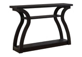 47" Espresso Floor Shelf Console Table With Storage