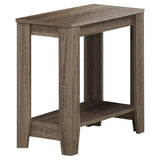 22" Dark Brown Wood End Table With Shelf