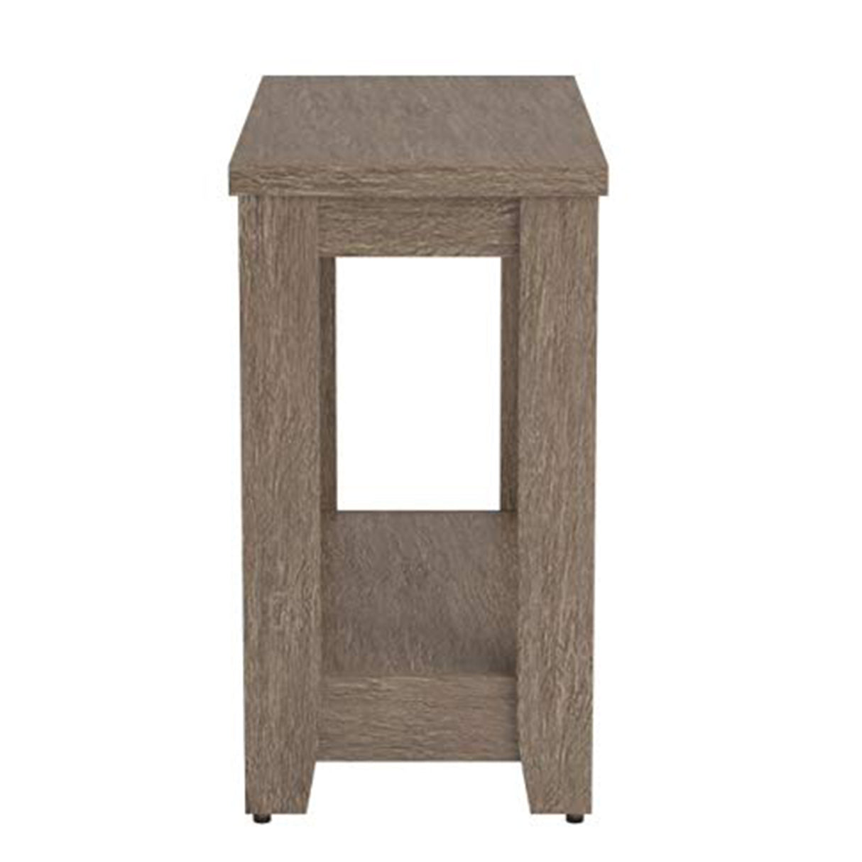 22" Dark Brown Wood End Table With Shelf