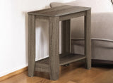 22" Deep Taupe End Table With Shelf