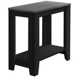 22" Dark Brown Wood End Table With Shelf