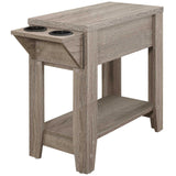 23" Taupe Wood End Table With Shelf