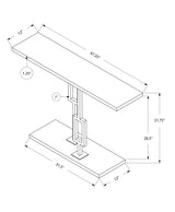 47" White Floor Shelf Console Table With Storage