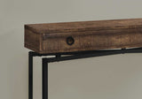 43" Brown And Black Cross Leg Console Table