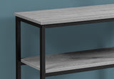 42" Gray And Black Frame Console Table With Storage