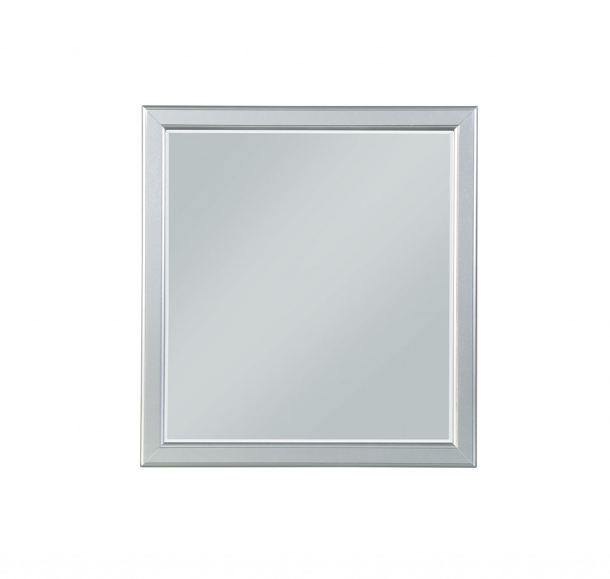 48" White Irregular Framed Mirror