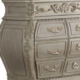 15" Gray Solid Wood Double Dresser