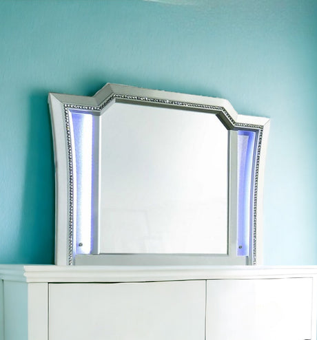 38" Champagne Irregular Framed Mirror