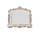44" White Novelty Solid Wood Framed Dresser Mirror