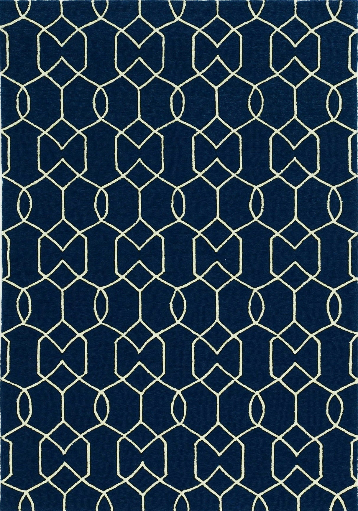 7' X 10' Blue Moroccan Indoor Outdoor Area Rug