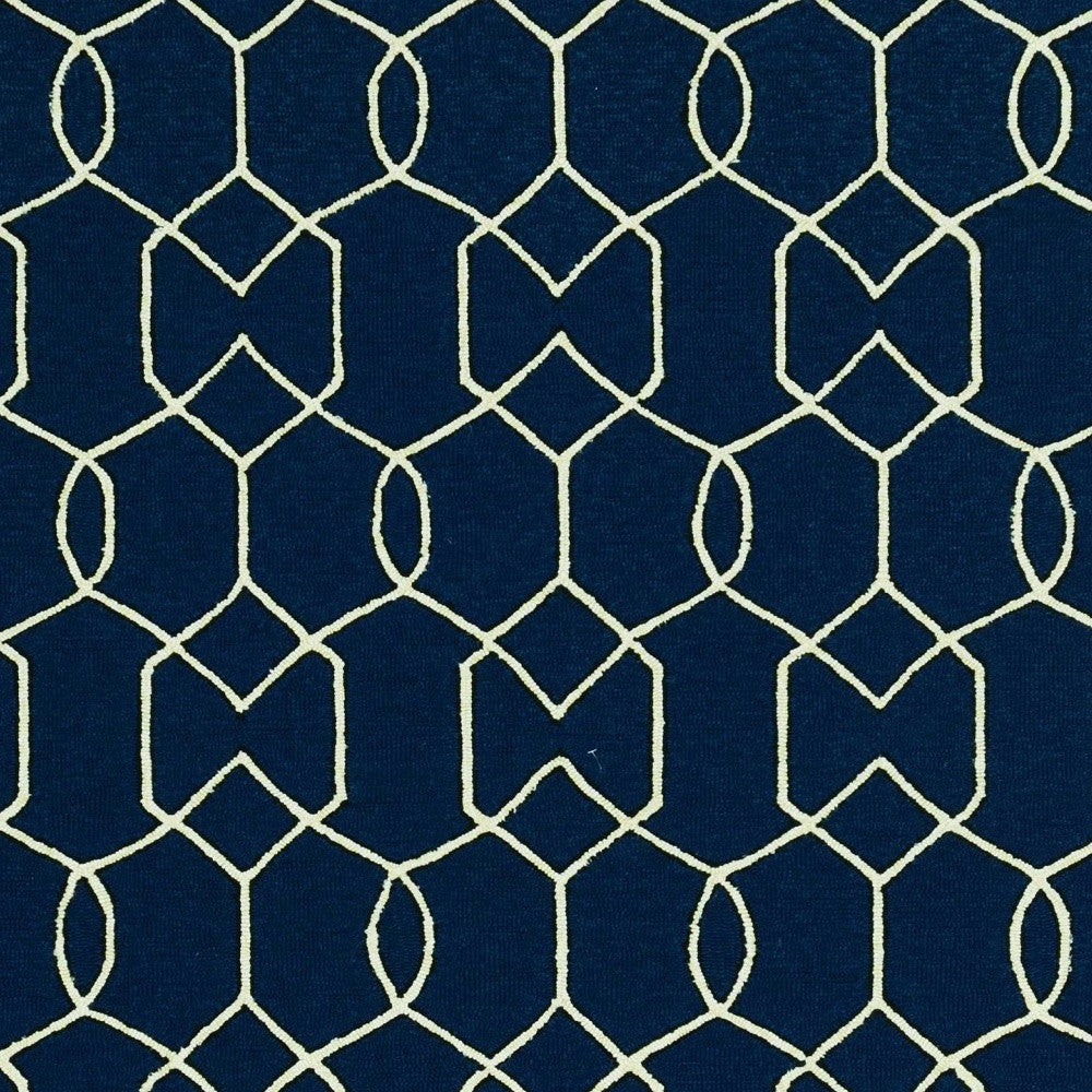 7' X 10' Blue Moroccan Indoor Outdoor Area Rug