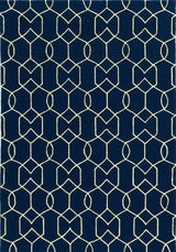 7' X 10' Blue Moroccan Indoor Outdoor Area Rug