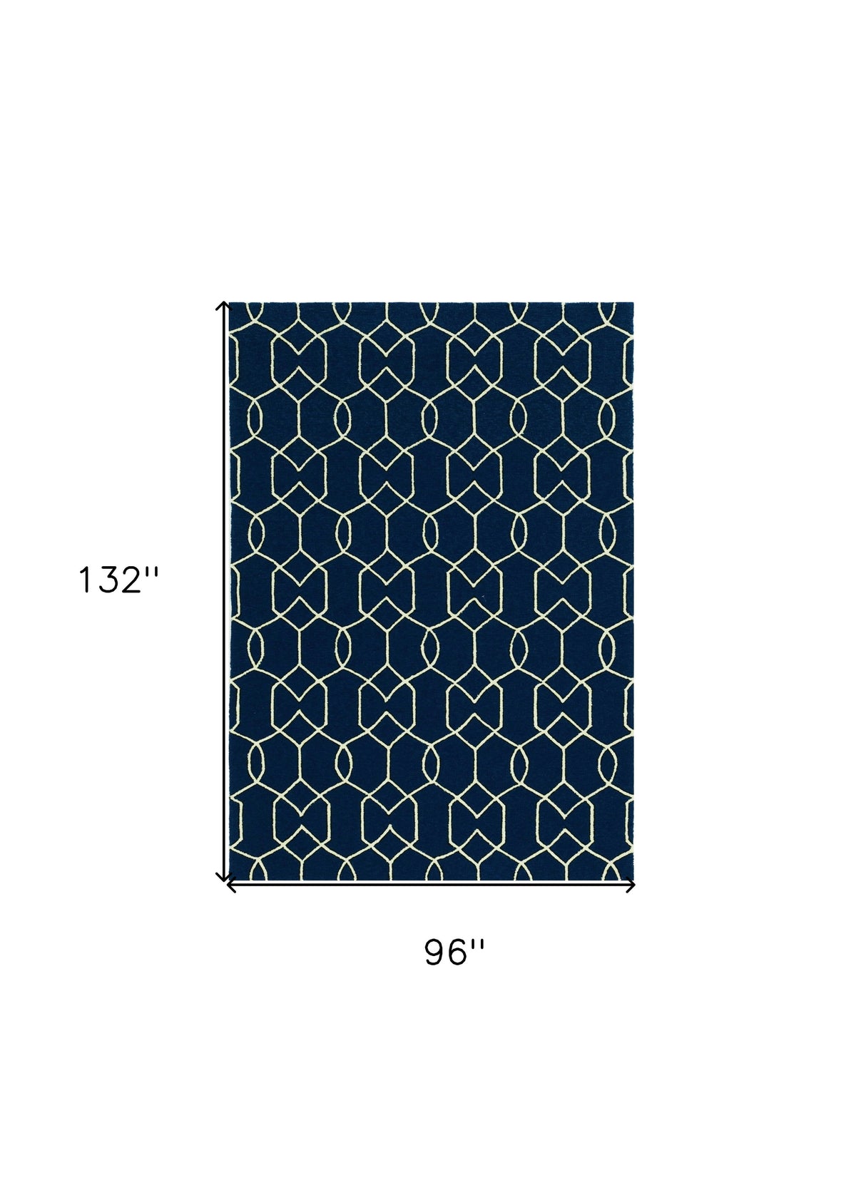 7' X 10' Blue Moroccan Indoor Outdoor Area Rug