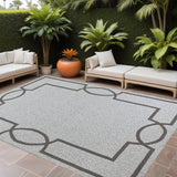 5' X 7' Ivory Indoor Outdoor Area Rug