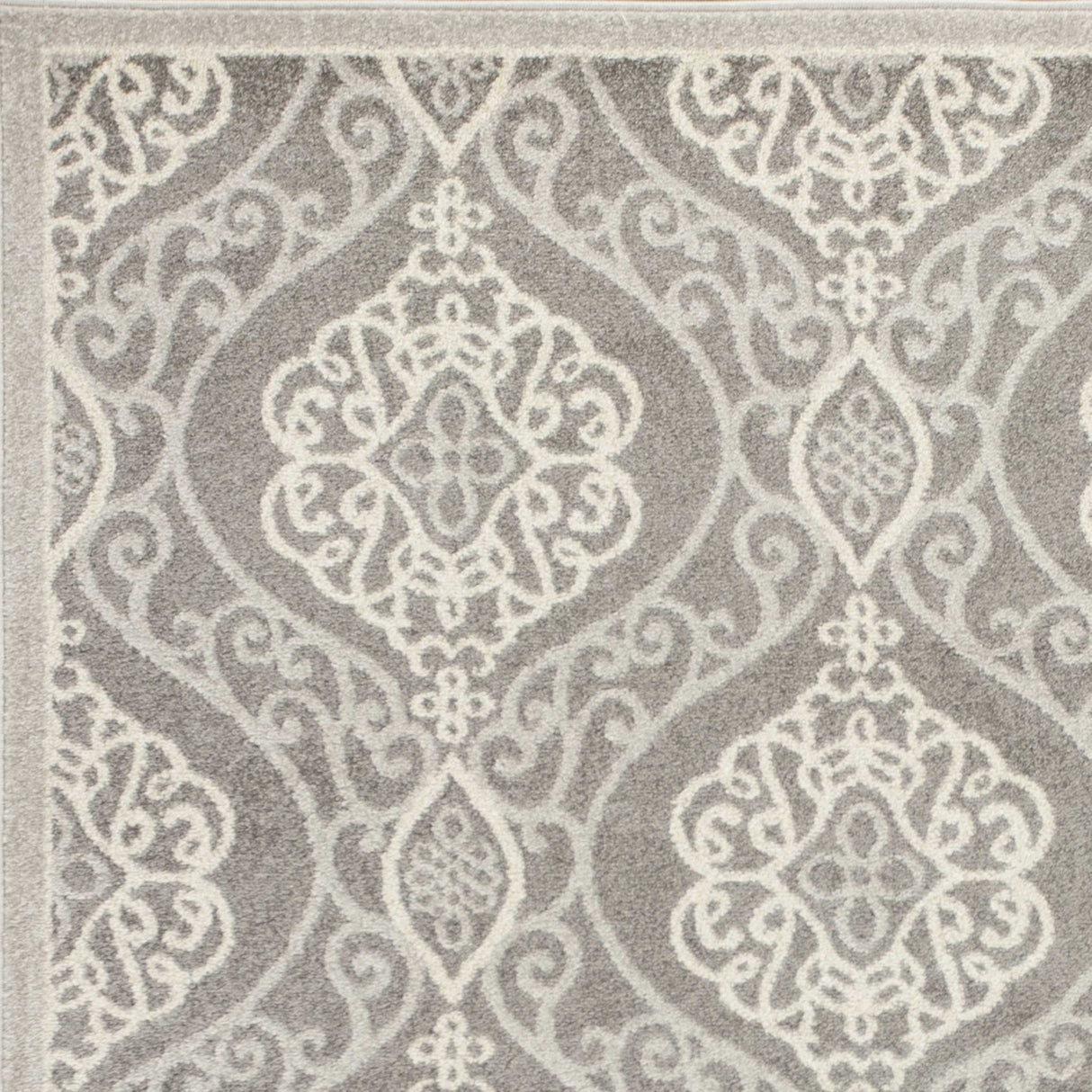 5' X 8' Silver Moroccan Indoor Outdoor Area Rug