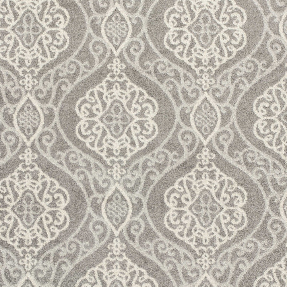 5' X 8' Silver Moroccan Indoor Outdoor Area Rug