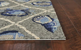 5' X 8' Gray Abstract Handmade Indoor Outdoor Area Rug