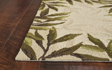 3' X 5' Sand Floral Handmade Indoor Outdoor Area Rug