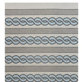 5' X 7' Ivory and Blue Abstract Indoor Outdoor Area Rug