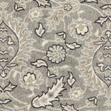 8' X 11' Gray Damask Indoor Outdoor Area Rug