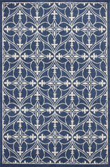 8' X 11' Denim Blue Moroccan Indoor Outdoor Area Rug