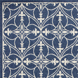 8' X 11' Denim Blue Moroccan Indoor Outdoor Area Rug