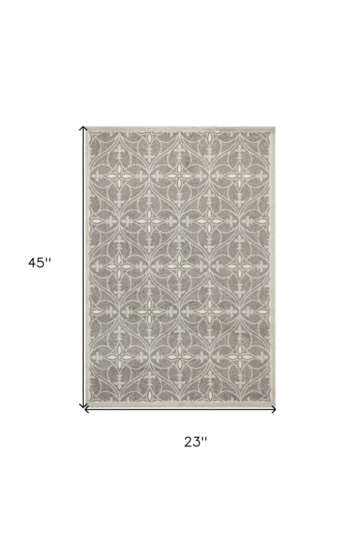 5' X 8' Gray Moroccan Indoor Outdoor Area Rug