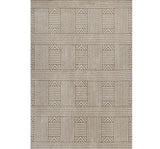 7' X 9' Beige and Ivory Geometric Indoor Outdoor Area Rug