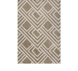 8' X 11' Beige Geometric Indoor Outdoor Area Rug