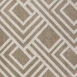 8' X 11' Beige Geometric Indoor Outdoor Area Rug