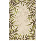 3' X 5' Sand Floral Handmade Indoor Outdoor Area Rug