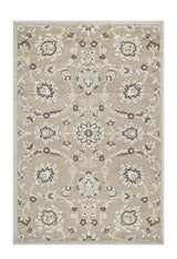 5' X 8' Gray and Ivory Floral Indoor Outdoor Area Rug