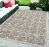 5' X 8' Gray Moroccan Indoor Outdoor Area Rug