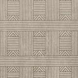 7' X 9' Beige and Ivory Geometric Indoor Outdoor Area Rug