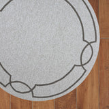 5' X 7' Ivory Indoor Outdoor Area Rug