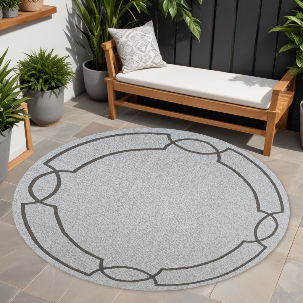 5' X 7' Ivory Indoor Outdoor Area Rug