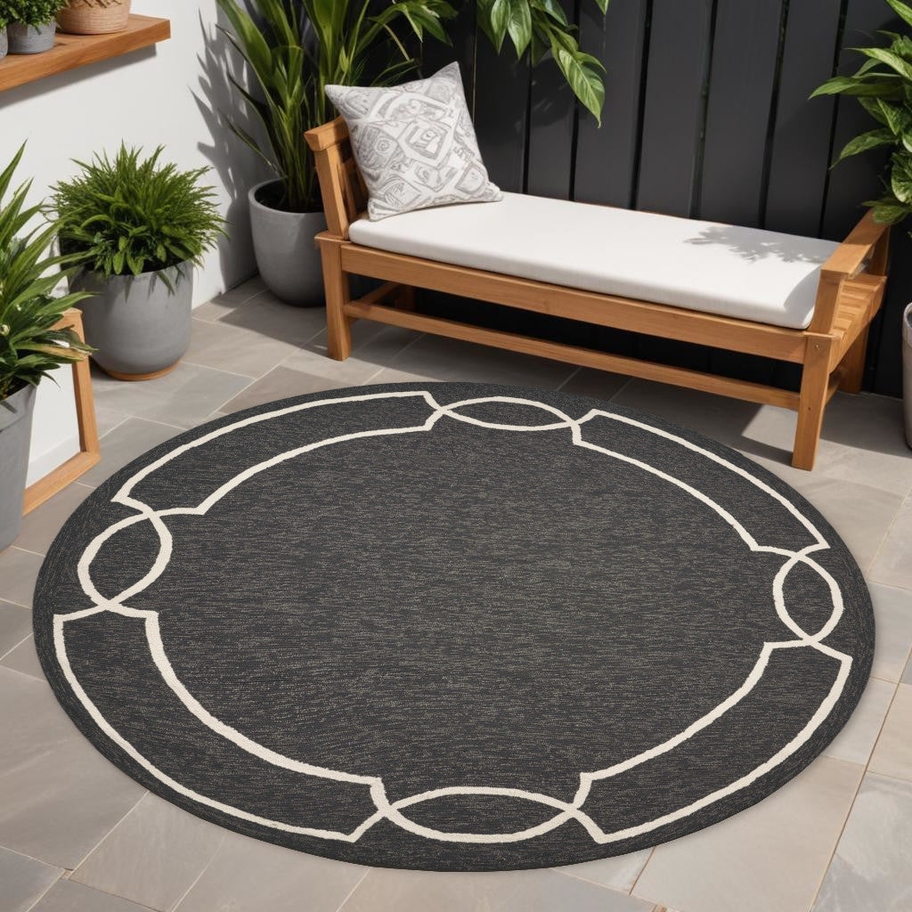 5' X 7' Gray Handmade Indoor Outdoor Area Rug