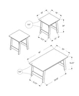 Set of Three 36" Taupe Coffee Table