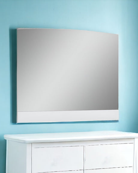 45"  White Partial Frame Dresser Mirror