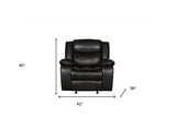 42" Brown  Reclining Chair