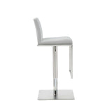 20 " White And Silver Stainless Steel Bar Chair