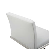 20 " White And Silver Stainless Steel Bar Chair