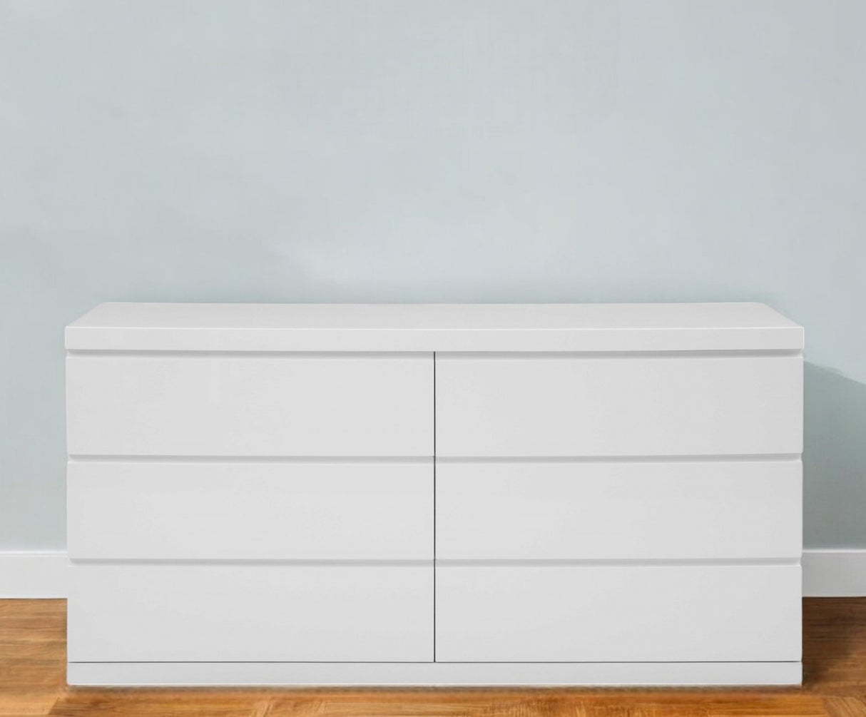 63 X 20 X 30 White Double Dresser