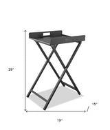 Gray Aluminum Indoor Outdoor Tray Table