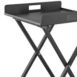 Gray Aluminum Indoor Outdoor Tray Table