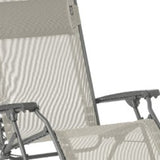 27" Gray Steel Outdoor Zero Gravity Chair