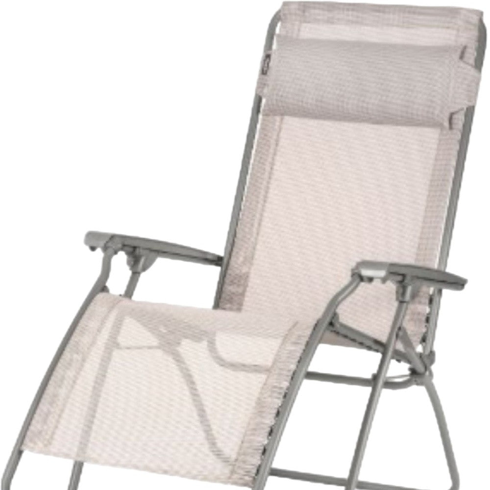 27" Gray Steel Outdoor Zero Gravity Chair