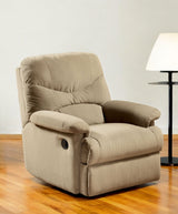 35" Beige Microfiber Recliner