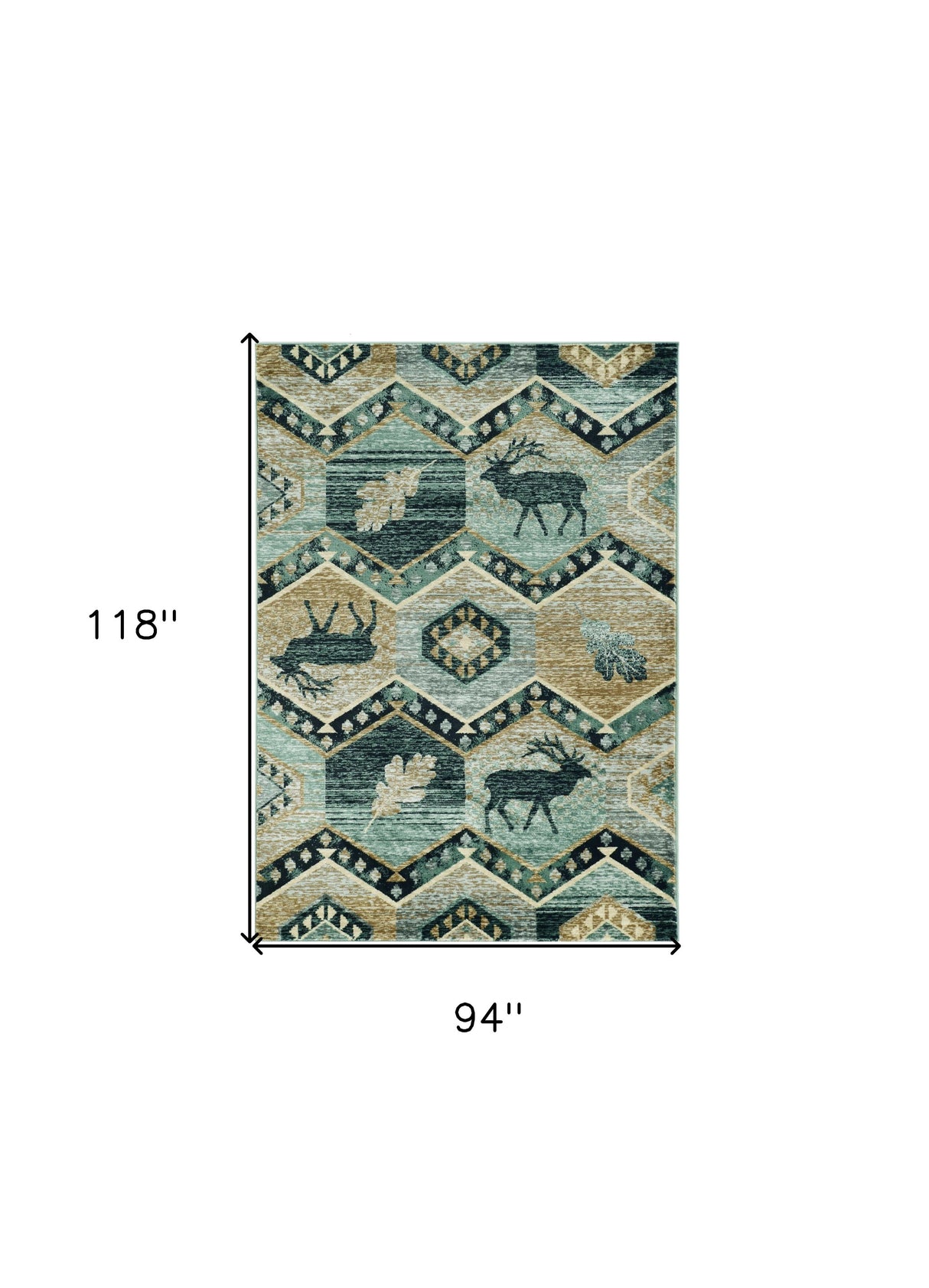 8' X 10' Seafoam Lodge Area Rug